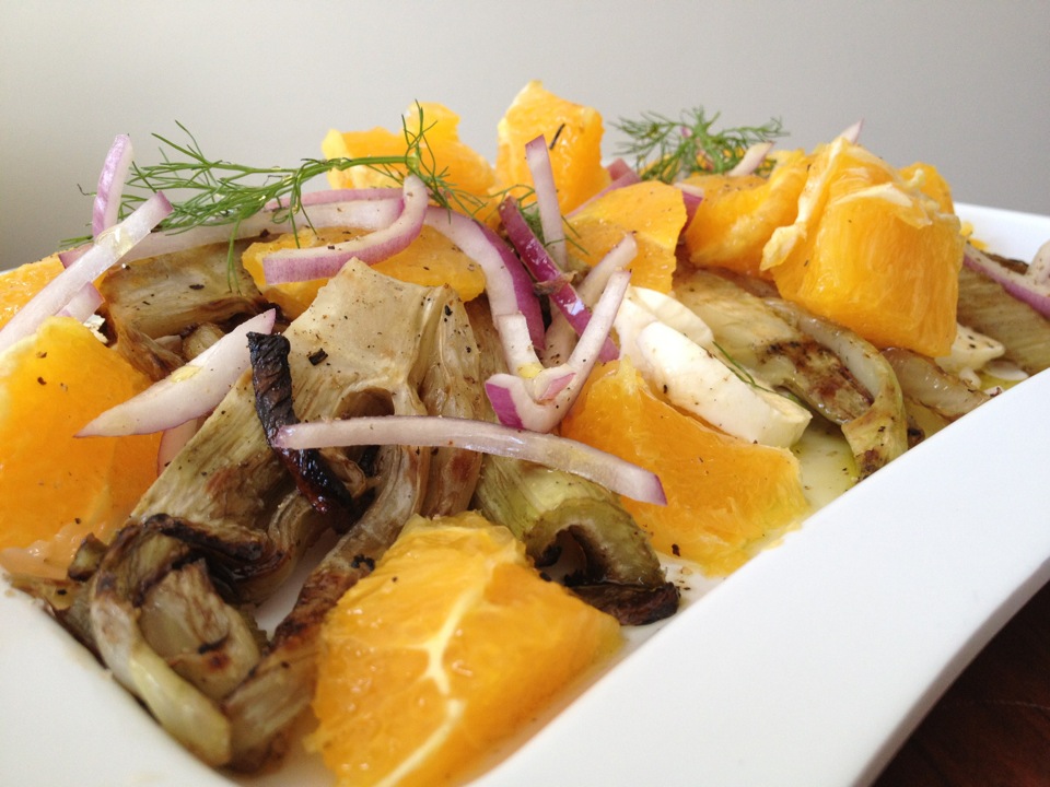 Grilled Fennel, Orange and Buffalo Mozzarella Salad The Cooking with